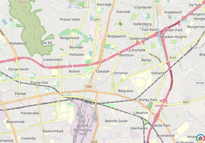 Map location of Oakdale